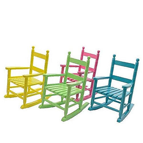 fauteuil a bascule enf Jaune 37x47x57cm