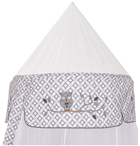 Moustiquaire pour couffin hibou (gris)