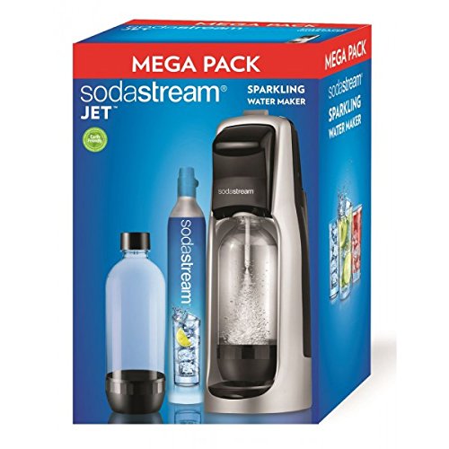 Sodastream Machine jet silver + 2 bouteilles de gazéification en pet grand modèle  plastique gris code EAN 8718692618275 