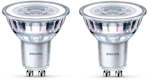 - ampoule led gu10 classic 4,6-50w blanc chaud 36d - lot de 2 8718696582695 Philips