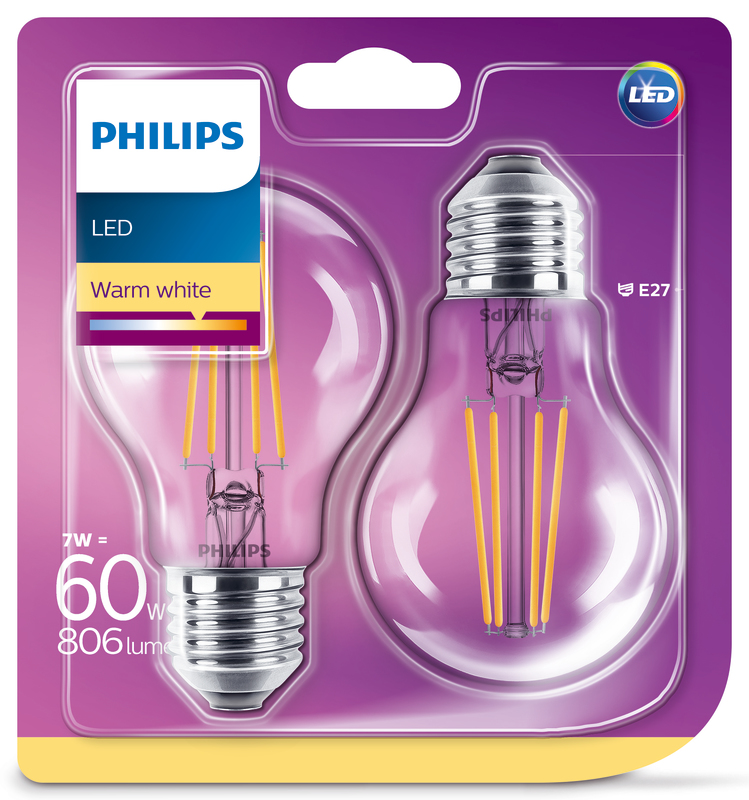 LED STANDARD FILAMENT 6-60W E27 CLAIRE WW 2BC/6 PHILIPS 8718696768587 PHILIPS LED STANDARD FILAMENT 6-60W E27 CLAIRE WW 2BC/6 PHILIPS 8718696768587 PHILIPS