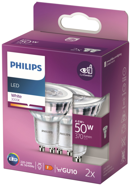 PHILIPS LED 50W SPOT GU10 BLANC 
 code EAN 8718699777159 