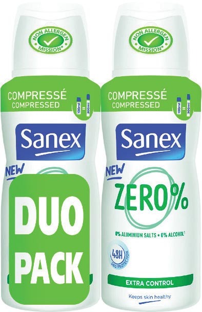 DÉODORANT COMPRESSÉ(1)(2) “SANEX ZERO” 8718951134317 (8718951134317)