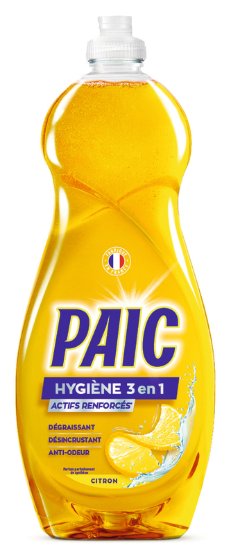 LIQUIDE VAISSELLE HYGIÈNE 3 EN 1 CITRON PAIC