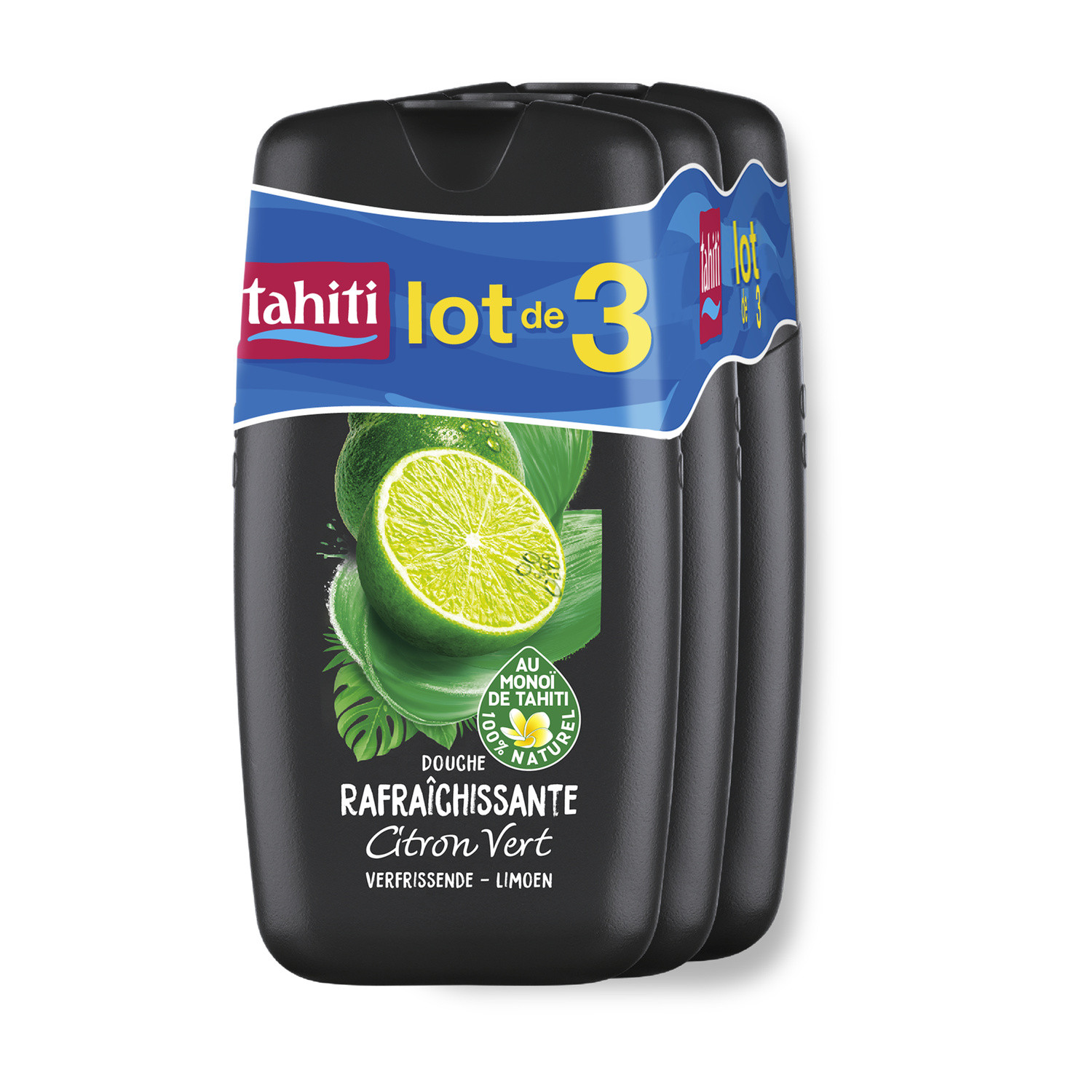 Gel douche au monoï citron vert rafraichissante...