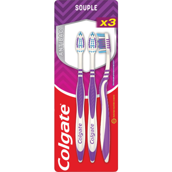 BROSSE À DENTS SOUPLE X3
COLGATE