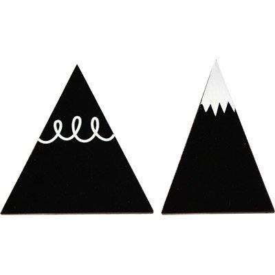 A Little Lovely Company - portemanteau, patère - lot de 2 pateres montagnes noires code EAN 8719033862678 