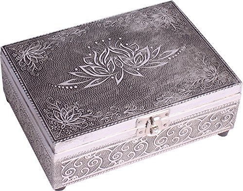 Find Something Different Trouver quelque chose différents en bois finition argent en relief Fleur de Lotus Tarot Boîte de rangement, multicolore code EAN 8719075395288 