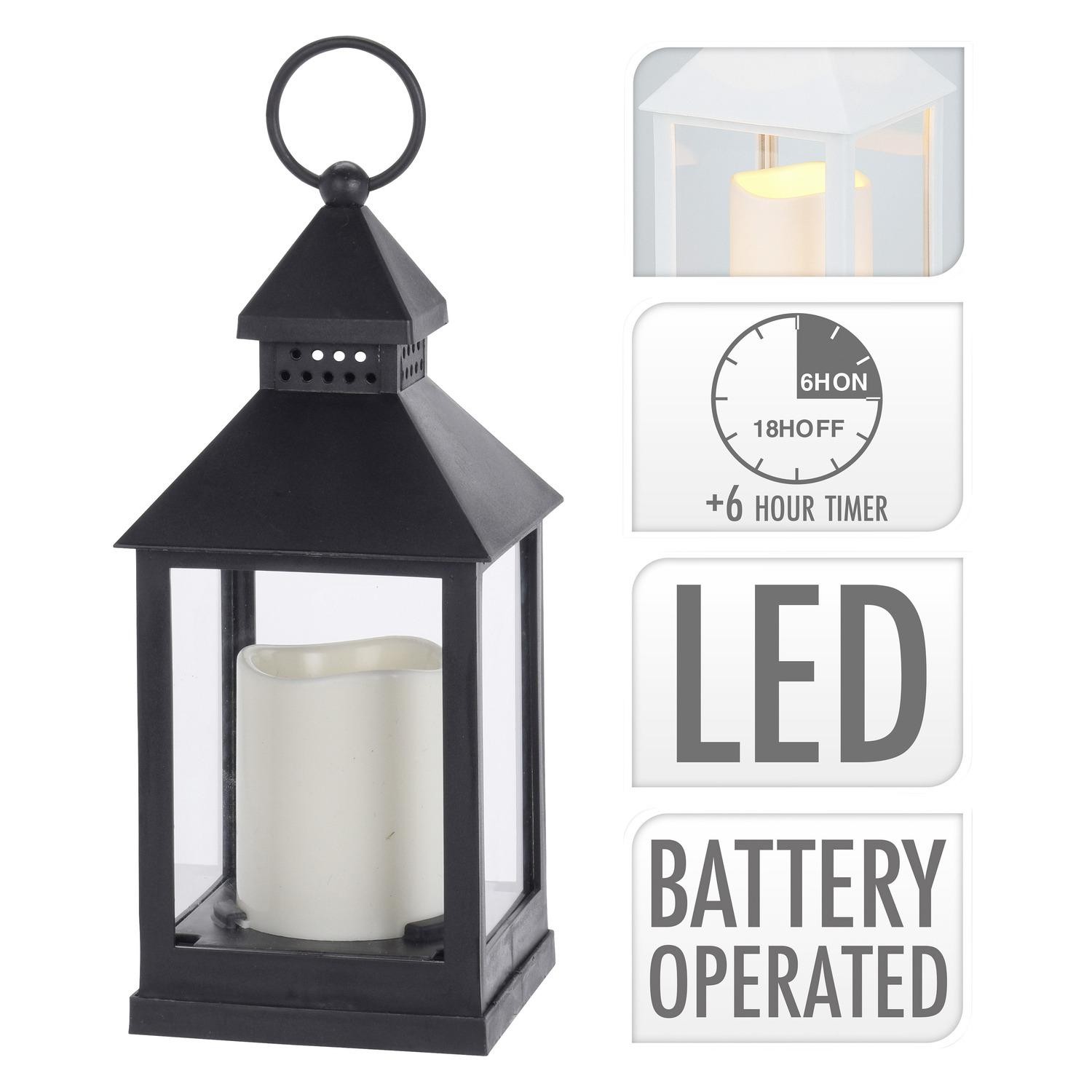 Lanterne avec bougie LED 