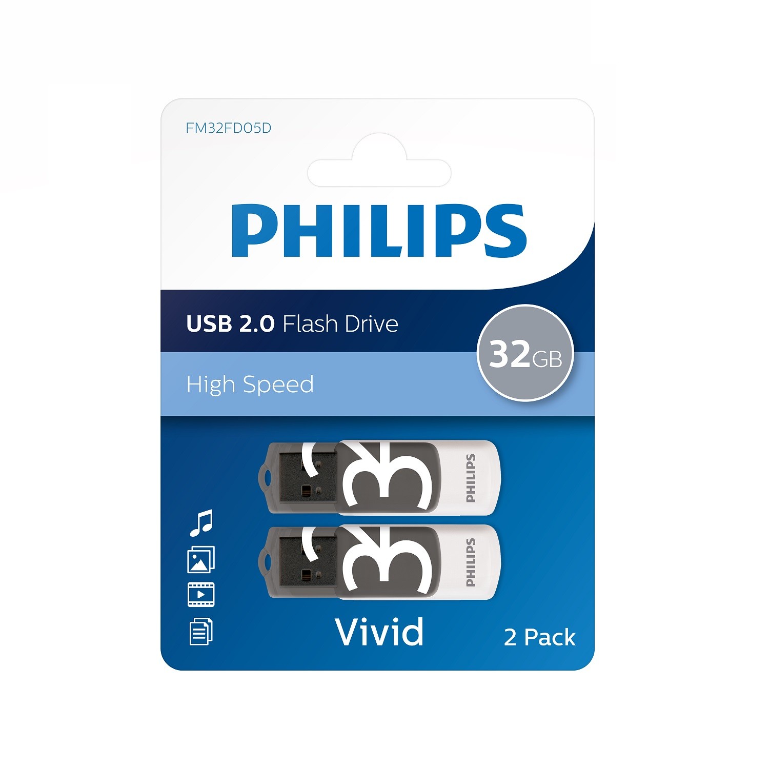 Pack de 2 clés USB 2.0 Vivid Edition 32 Go - PH...