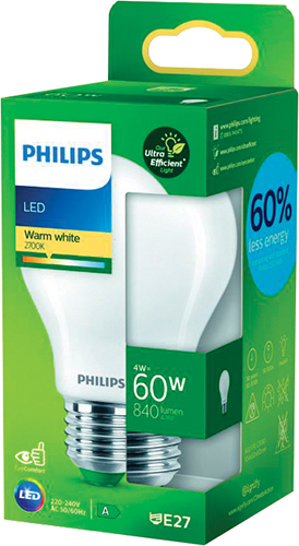 PHILIPS AMPOULE LED STANDARD E27 60W code EAN 8720169187696 