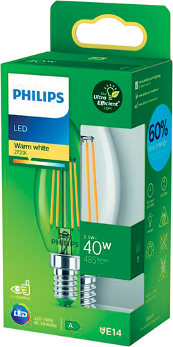 AMPOULE LED FORME FLAMME E14 40W 8720169310636 PHILIPS