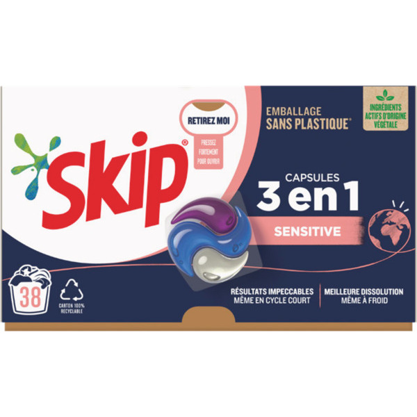 LESSIVE CAPSULES ULTIMATE TRIO SENSITIVE X38
