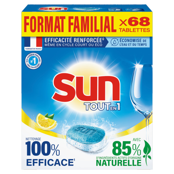 TABLETTES LAVE VAISSELLE TOUT EN 1 CITRON X68
