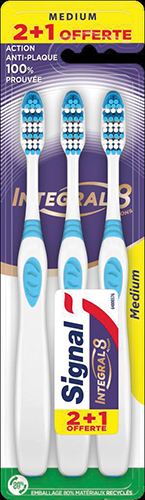 BROSSE À DENTs 
SOUPLE OU MÉDIUM