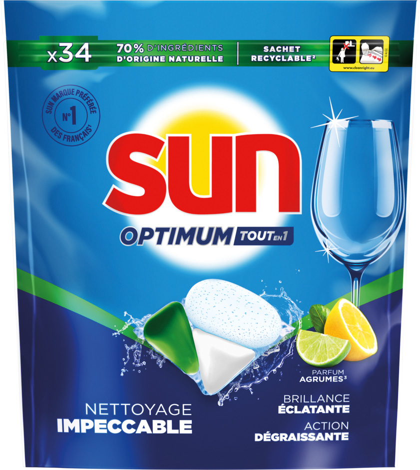  DETERGENT VAISSELLE MACHINE SUN code EAN 8720182599308 