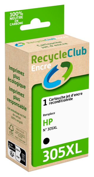 RECYCLECLUB CARTOUCHE COMPATIBLE HP 305XL NOIR 
RECYCLECLUB code EAN 8720282003675 