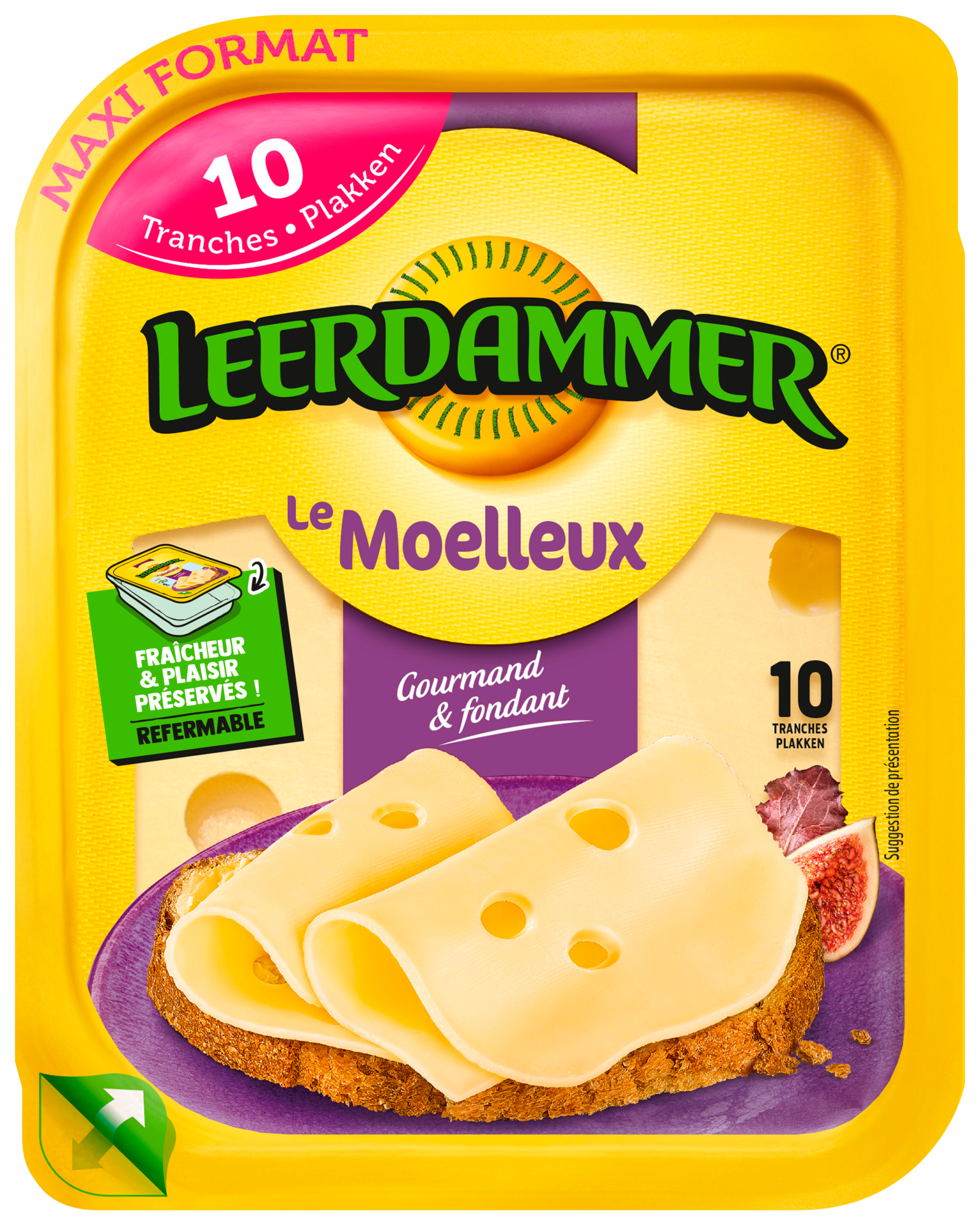 LEERDAMMER Leerdammer le Moelleux 29.5% Mat.Gr. maxi format code EAN 8721800401515 