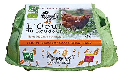 6 ŒUFS BIO POULES ÉLEVÉES EN PLEIN AIR