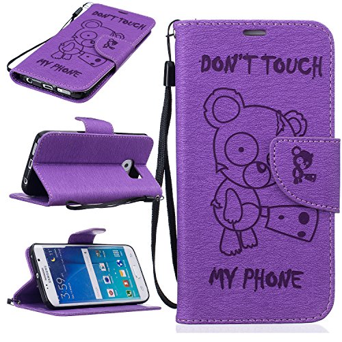 Samsung S6 Edge Coque Lanyard Dragonne Portefeu...