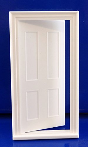 Melody Jane Dolls Houses Constructeurs De Maison De Poupées BRICOLAGE 1:24 échelle Miniature Classique Plastique Blanc 4 Panneaux Porte 8800159431241 (8800159431241)