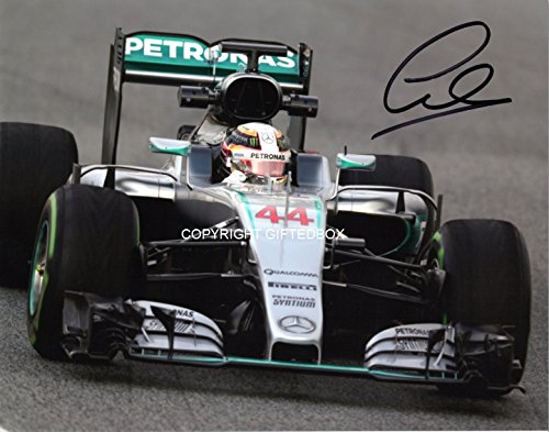 GIFTEDBOX Photo dédicacée par le pilote de F1 Lewis Hamilton en édition limitée 2016 code EAN 8800204076878 