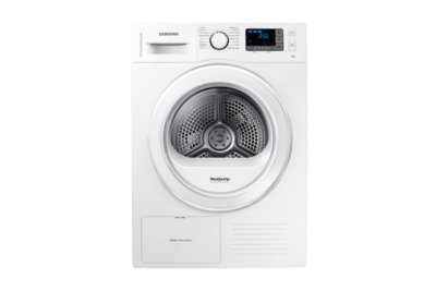 Samsung Dv 80f5e5 hgw/ef sèche linge condensation 8 kg départ différé, sonde électronique, affichage du temps restant, affichage par led, programme délicat, programme rapide, voyant entretien filtre, voyant réservoir plein, ecran code EAN 8806086286466 