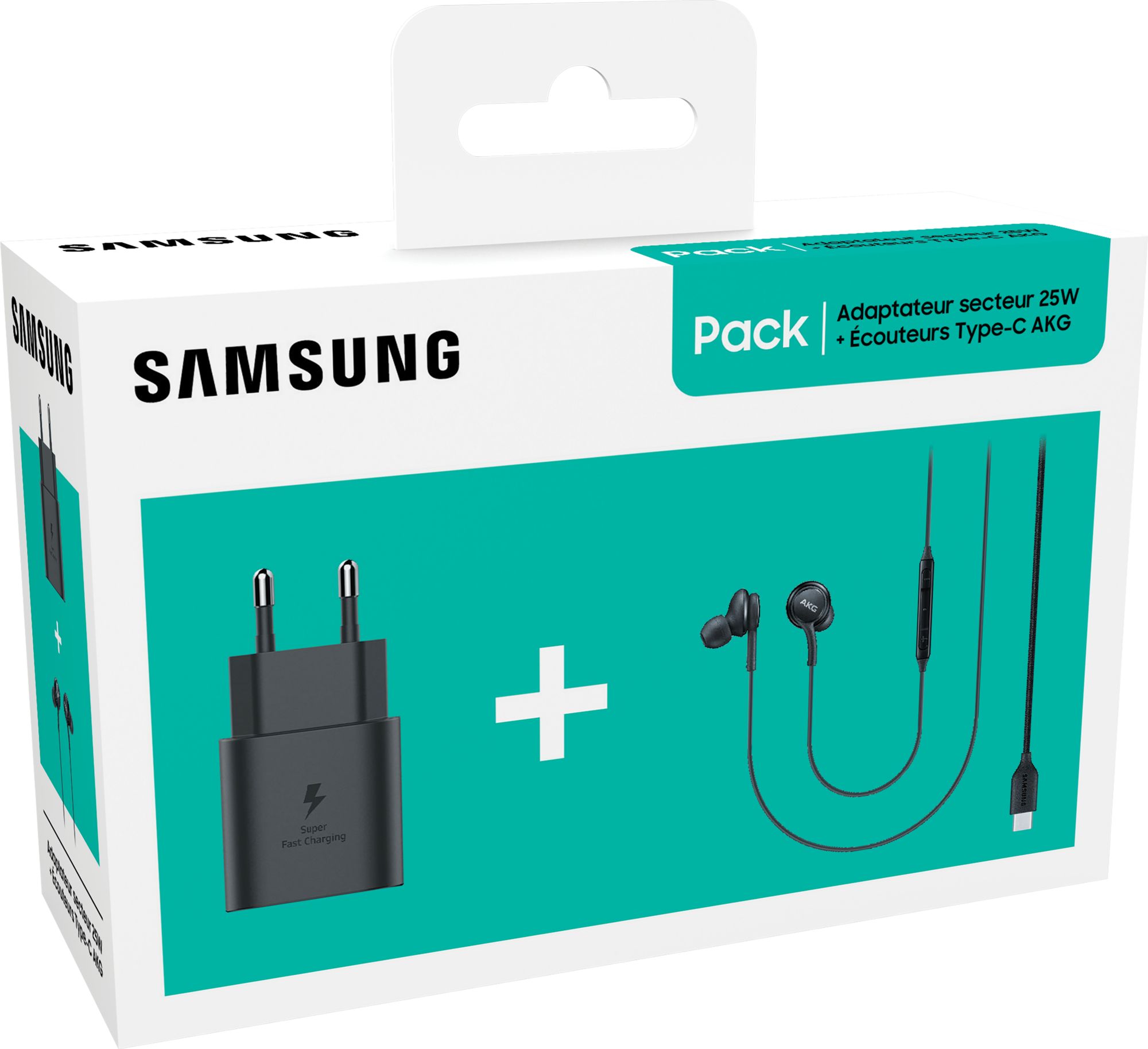 SAMSUNG Pack chargeur secteur 25W + kit piéton USB-C code EAN 8806095126098 