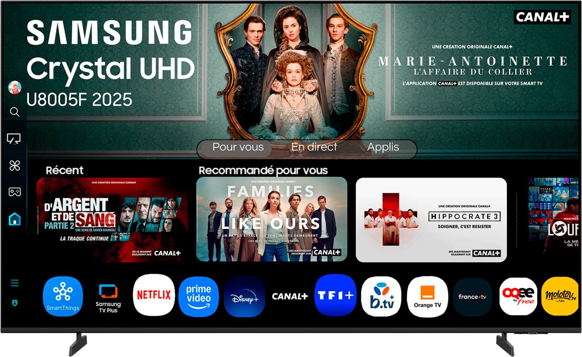 SAMSUNG TV LED 58U8005 58" (pouces) 147 cm. code EAN 8806097079330 