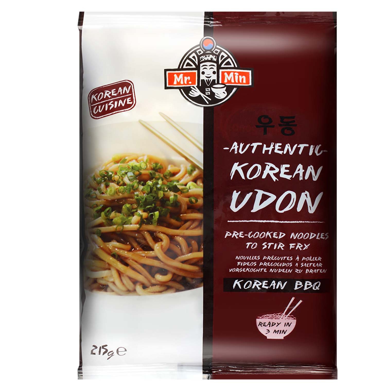 Nouilles précuites  de  Corée udon BBQ MR.MIN