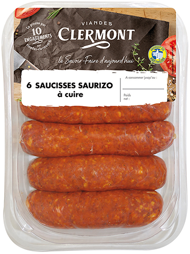 6 SAUCISSES SAURIZO À CUIRE