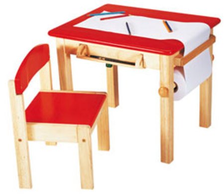 Bass et Bass - ensemble rouge bureau et chaise pour chambre d'enfant code EAN 8850654321004 