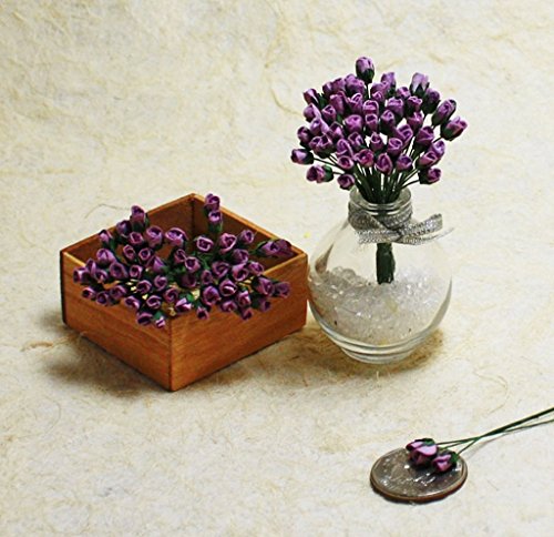 50 petit violet Rose Scrapbooking artisanat 5mm...