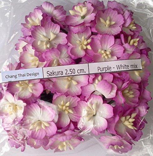 ABAT-jour blanc violet 50 Papier m?rier Sakura ...