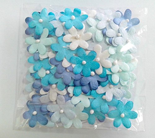 Bleu tonalit? 100 Mulberry papier fleur fleurs ...