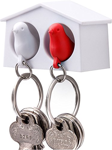 Porte-clés mini nichoir avec 2 mini sparrow ois...