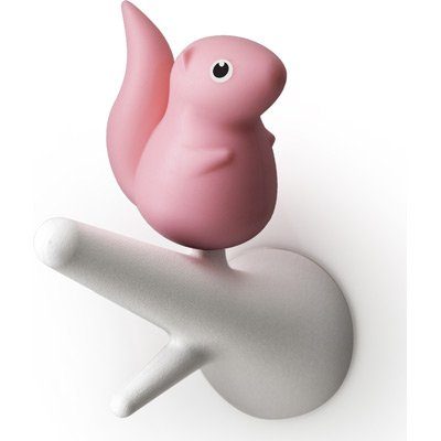 - patère - set de 2 patères ecureuils - rose