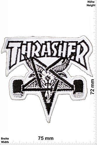 S - thrasher - white - musicpatches - rock - ve...