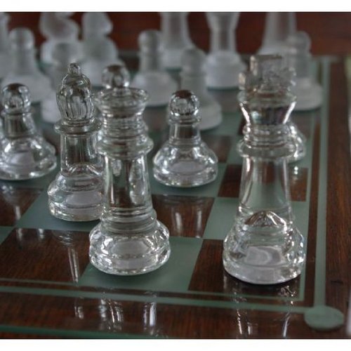 Jeu d'échec en verre plateau de 35 X 35 jeux pi...