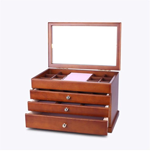 XYXY Boîte à bijoux en bois massif