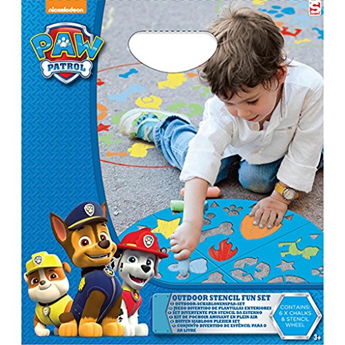 PAW PATROL - Kit pochoir sol avec craies Pat'Pa...