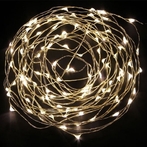 10m / 33ft dc5v 100-leds étanche cuivre fil éto...