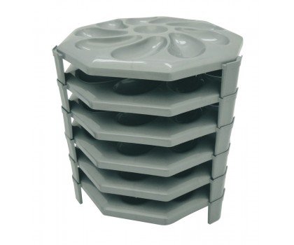 6 assiettes à huîtres empilables 9 Emplacements