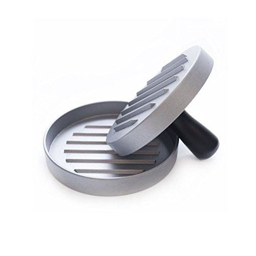 Foonii - hamburger presse , la presse à hamburger aluminium avec revêtement anti-adhésif , poignée noir hamburger maker - idéal pour bbq code EAN 8893703008372 
