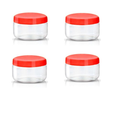 Sunpet Alimentaire de boîtes de rangement, en plastique, rouge, 150 ml, petit, lot de 4 8901427000012 (8901427000012)