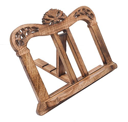 Store Indya Handcrafted mangowood cookbook titulaire de recettes lutrin - musique ipod livre document pliable presentoir code EAN 8907385987112 