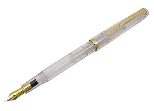 CLICKpen CLIQUEZ Majestic Iridium Nib Piston Remplissez Iridium Nib Fountain Pen - Clear code EAN 8907530441155 