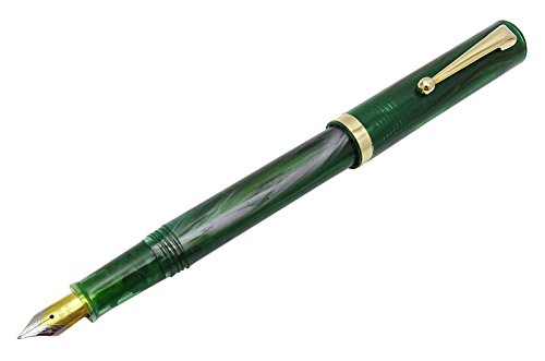 CLIQUEZ Bamboo Green Marble Fountain Pen Iridiu...