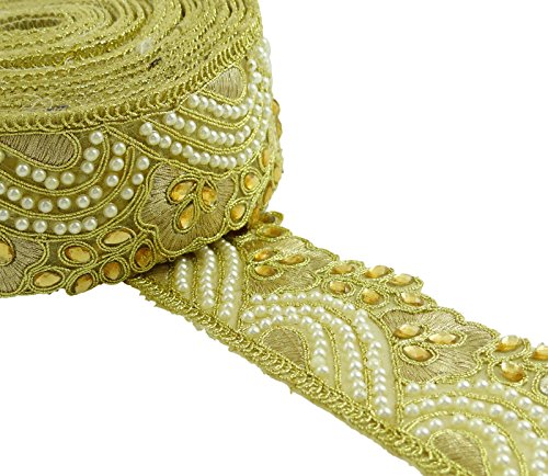 Perlé Decorative Floral Lace Border Garniture C...