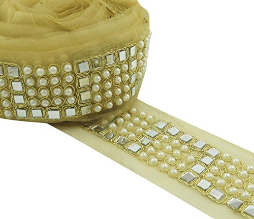 Bordure Décorative En Dentelle Perlée Garniture...